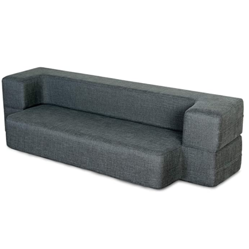 Fällbar säng soffa mörkgrå tvilling